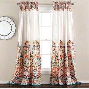 Half Moon Clara Paisley Darkening Insulated Window Curtains (2 panels)
